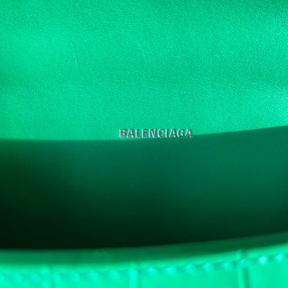 BALENCIAGA - HOURGLASS XS VERT CROCO