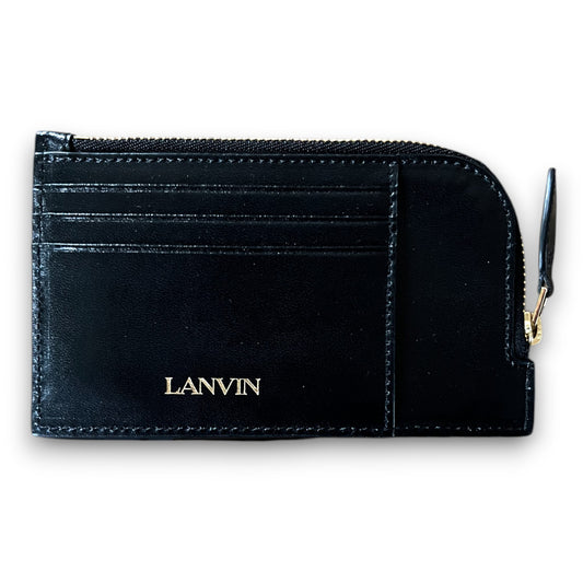 LANVIN - PORTE-CARTES ZIPPÉ NOIR